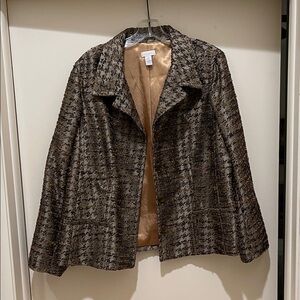 Chico's Houndstooth Brown Blazer